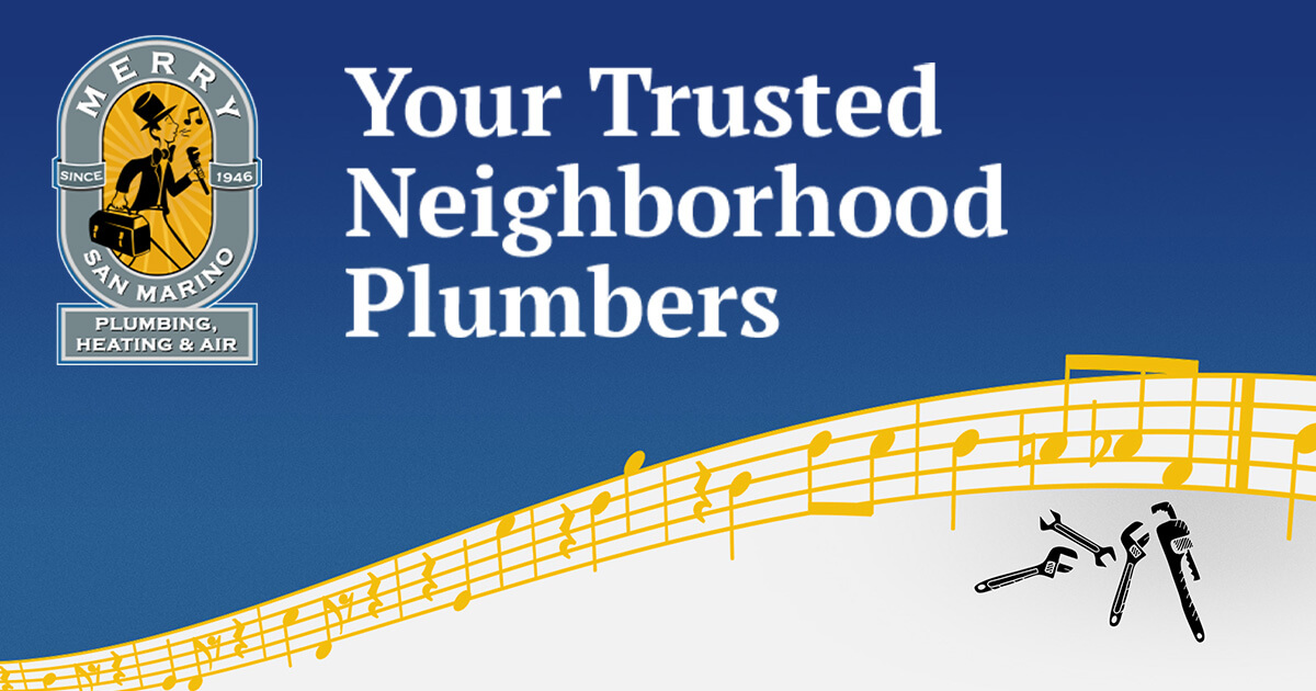 Merry Plumbing poster: Your trusted neighborhood plumbers